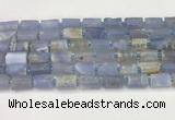 CNG8857 8*12mm - 10*16mm nuggets matte blue chalcedony beads