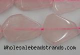 CNG888 15.5 inches 18*22mm – 25*30mm freeform rose quartz beads