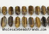 CNG8918 10*25mm - 15*30mm faceted nuggets yellow tiger eye beads