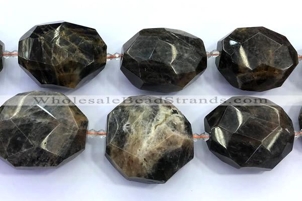 CNG8982 15 inches 30*35mm - 40*50mm faceted nuggets sunstone beads