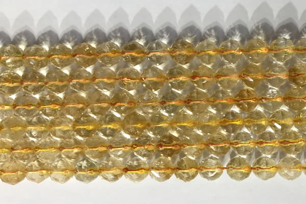 CNG9054 15.5 inches 8mm faceted nuggets citrine gemstone beads