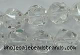 CNG915 15 inches 16mm faceted nuggets white crystal beads