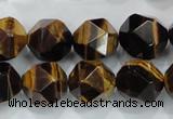 CNG940 15 inches 16mm faceted nuggets yellow tiger eye beads