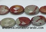 CNJ10 15.5 inches 13*18mm faceted oval natural noreena jasper beads