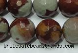 CNJ20 15.5 inches 18mm faceted round natural noreena jasper beads