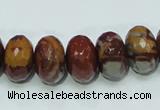 CNJ24 15.5 inches 10*16mm faceted rondelle natural noreena jasper beads