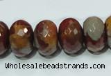 CNJ25 15.5 inches 12*18mm faceted rondelle natural noreena jasper beads