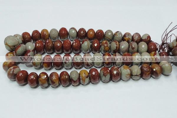 CNJ25 15.5 inches 12*18mm faceted rondelle natural noreena jasper beads