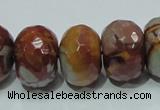 CNJ26 15.5 inches 14*20mm faceted rondelle natural noreena jasper beads