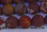 CNJ304 15.5 inches 12mm round matte noreena jasper beads wholesale