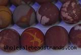 CNJ305 15.5 inches 14mm round matte noreena jasper beads wholesale