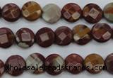 CNJ41 15.5 inches 10mm faceted coin noreena jasper beads