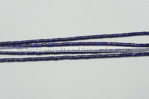 CNL1269 15.5 inches 3*6mm tube natural lapis lazuli beads