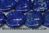 CNL1303 15.5 inches 22mm flat round natural lapis lazuli beads