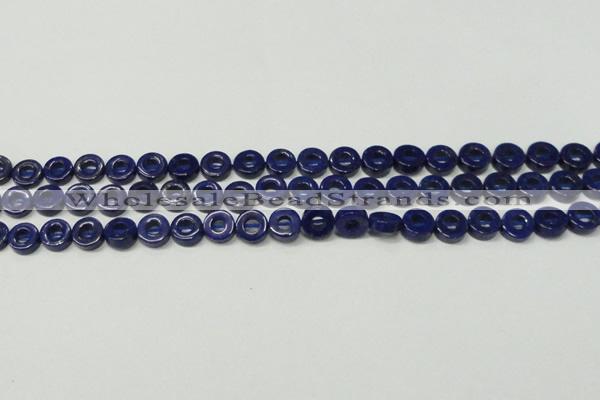 CNL1308 15.5 inches 10mm donut natural lapis lazuli beads