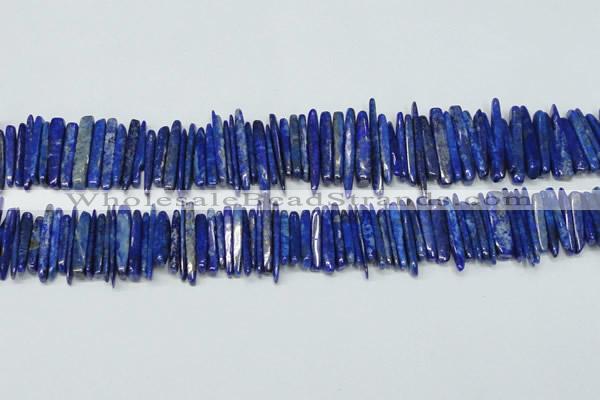 CNL1314 15.5 inches 3*25mm - 4*35mm wand natural lapis lazuli beads