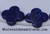 CNL1317 Top drilled 24mm flower natural lapis lazuli beads