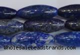 CNL1601 15.5 inches 12*30mm rice lapis lazuli gemstone beads