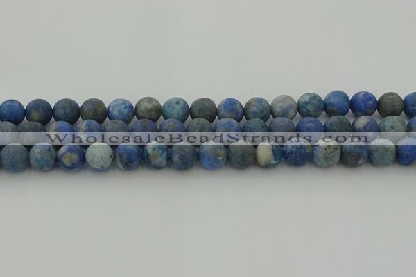 CNL1653 15.5 inches 10mm round matte lapis lazuli beads wholesale