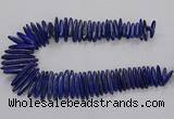 CNL1662 15.5 inches 5*25mm - 7*40mm sticks lapis lazuli beads