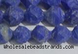 CNL1667 15.5 inches 10mm faceted nuggets matte lapis lazuli beads