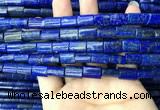 CNL1680 15.5 inches 8*12mm - 9*14mm flat tube lapis lazuli beads