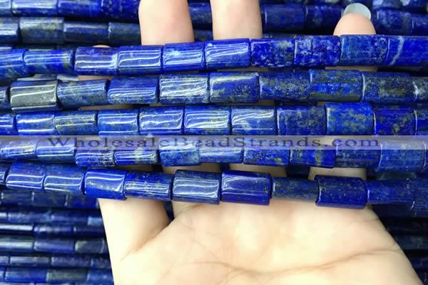 CNL1680 15.5 inches 8*12mm - 9*14mm flat tube lapis lazuli beads