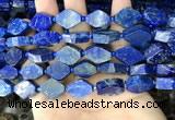 CNL1690 4mm round & 10*15mm - 12*18mm freeform lapis lazuli beads