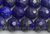 CNL1730 15 inches 6mm faceted round lapis lazuli beads