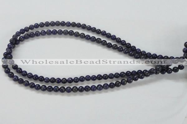 CNL206 15.5 inches 6mm round natural lapis lazuli beads wholesale