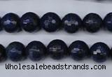 CNL603 15.5 inches 10mm faceted round natural lapis lazuli gemstone beads