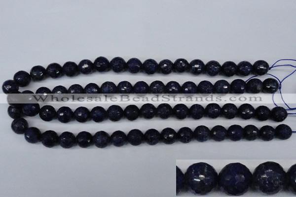 CNL604 15.5 inches 12mm faceted round natural lapis lazuli gemstone beads