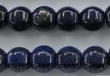 CNL636 15.5 inches 13*14mm pumpkin natural lapis lazuli beads