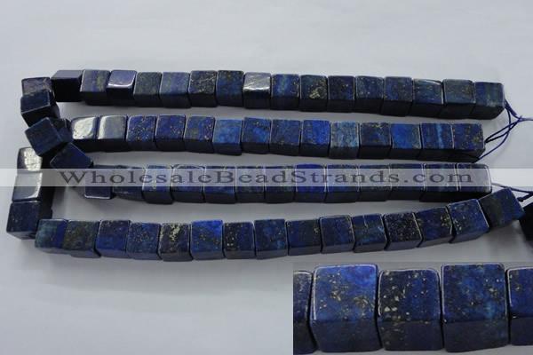 CNL645 15.5 inches 12*12mm cube natural lapis lazuli beads