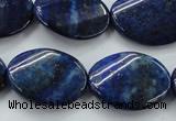 CNL704 15.5 inches 18*25mm twisted oval natural lapis lazuli beads