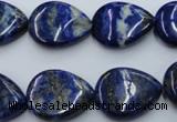 CNL745 15*20mm flat teardrop natural lapis lazuli gemstone beads