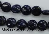 CNL923 15.5 inches 10mm flat round natural lapis lazuli gemstone beads