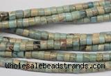 CNS135 15.5 inches 3.5*4mm heishi natural serpentine jasper beads