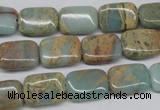 CNS145 15.5 inches 10*14mm rectangle natural serpentine jasper beads