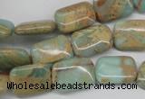 CNS146 15.5 inches 12*16mm rectangle natural serpentine jasper beads