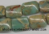 CNS148 15.5 inches 15*20mm rectangle natural serpentine jasper beads