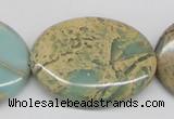 CNS170 15.5 inches 30*40mm oval natural serpentine jasper beads