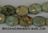 CNS188 15.5 inches 8*10mm oval natural serpentine jasper beads