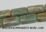 CNS19 16 inches 10*20mm rectangle natural serpentine jasper beads