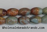 CNS203 15.5 inches 10*14mm rice natural serpentine jasper beads