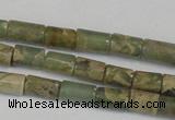 CNS206 15.5 inches 4*6mm tube natural serpentine jasper beads