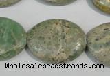 CNS244 15.5 inches 22*30mm oval natural serpentine jasper beads