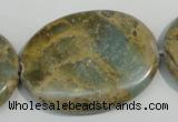 CNS245 15.5 inches 30*40mm oval natural serpentine jasper beads