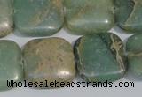 CNS251 15.5 inches 20*20mm square natural serpentine jasper beads