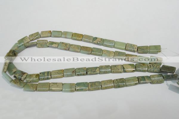 CNS260 15.5 inches 10*14mm flat tube natural serpentine jasper beads